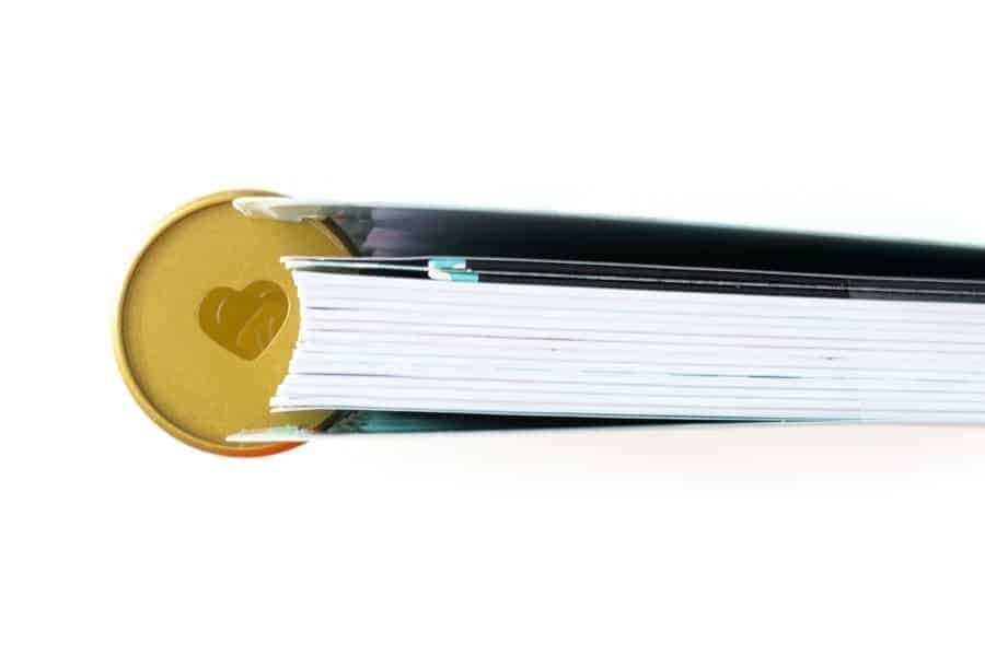 Closeup of the disc binding on The Happy Planner