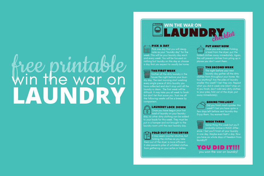 war on laundry checklist