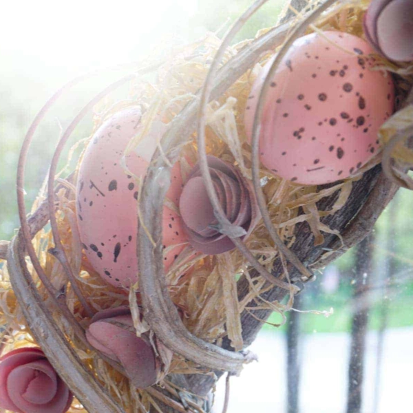 Spring Decorating With Colored Egg Wreath