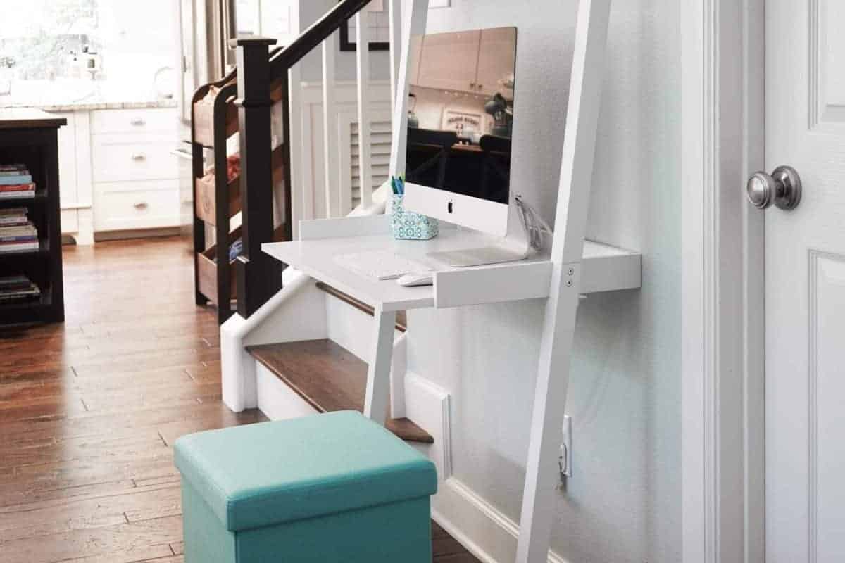 The Perfect Homeschool Desk for a Small Space One Happy Housewife