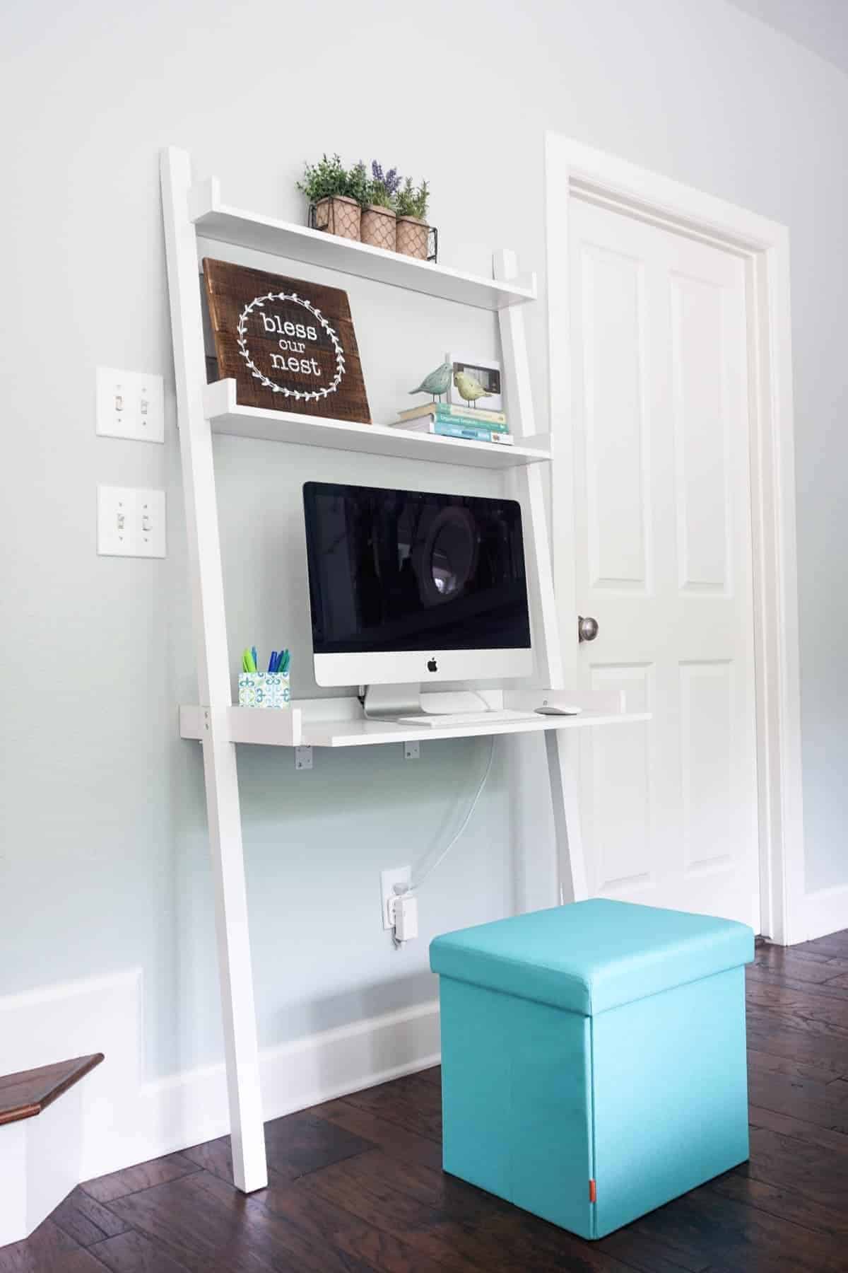 The Perfect Homeschool Desk for a Small Space One Happy Housewife