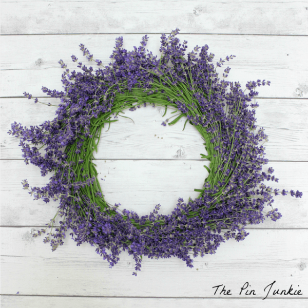 Lavender flower wreath.