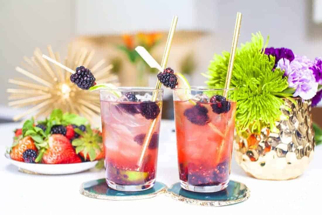 This blackberry mojito is a non-alcohol version of a refreshing summer drink