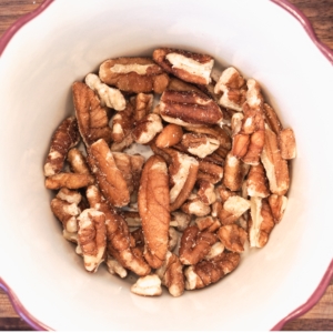 a bowl of pecans