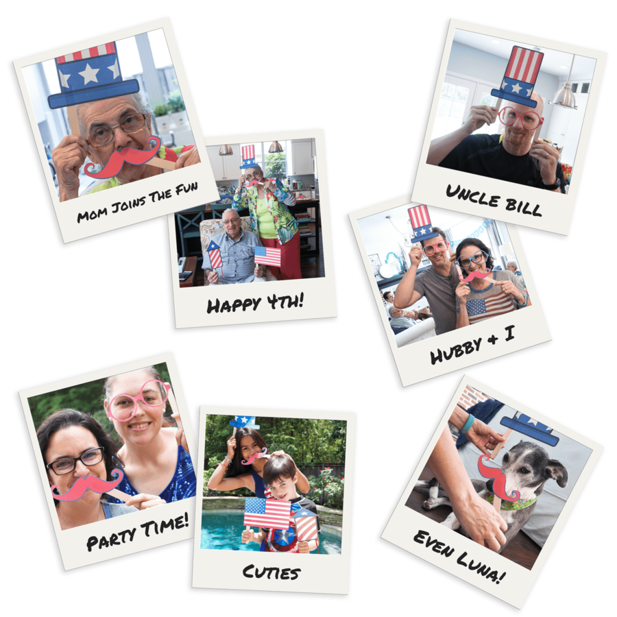 Have a blast at your 4th of July celebration with these free photo booth printables.