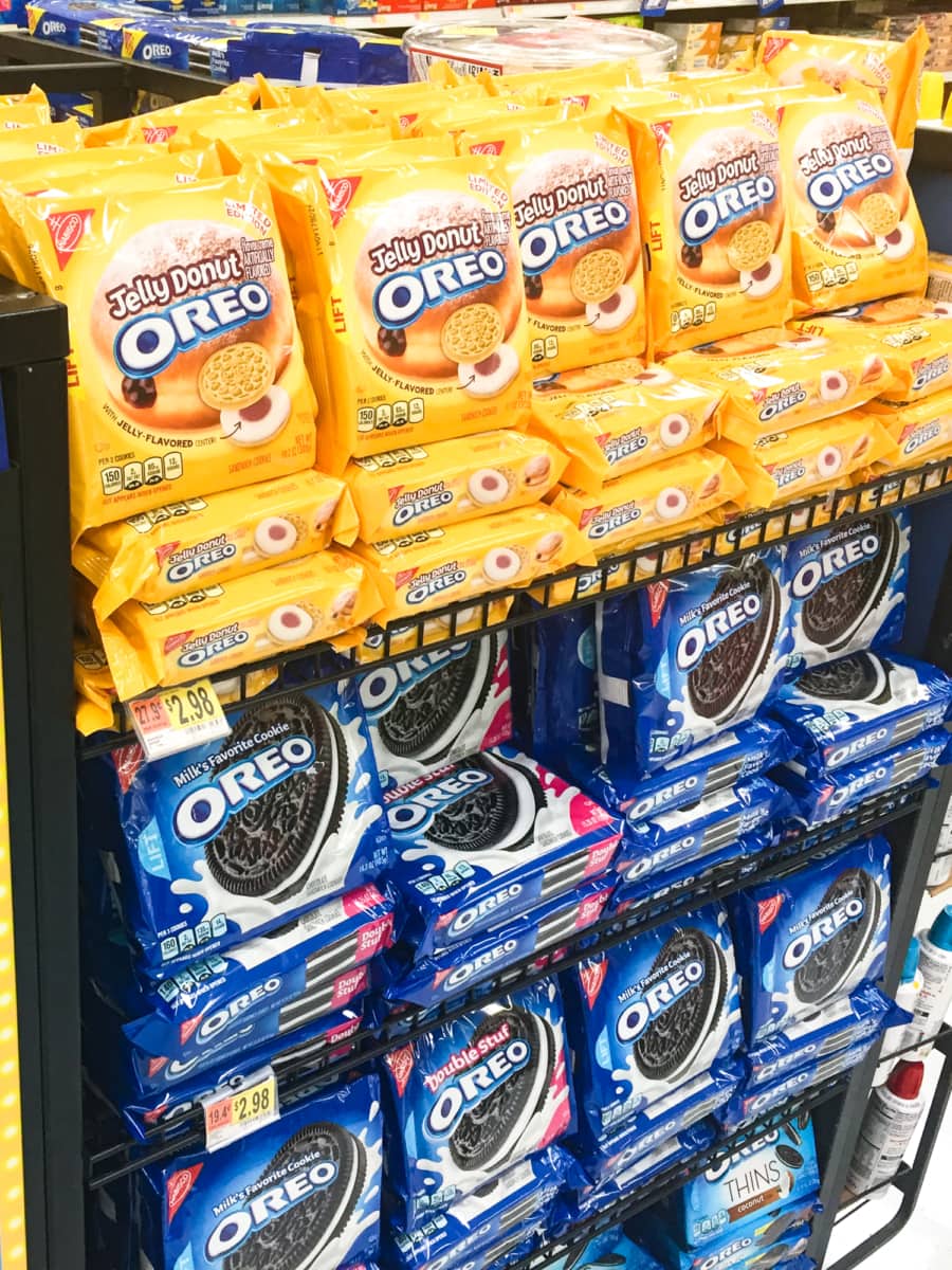 finding new orea flavors at the supermarket