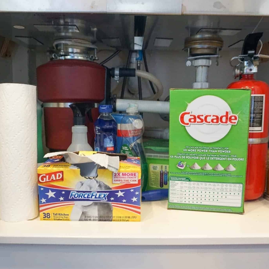 Organizing Under The Kitchen Sink - One Happy Housewife