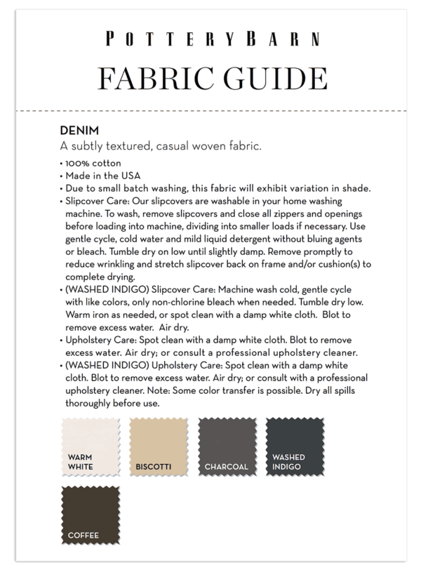 Pottery Barn Fabric Guide