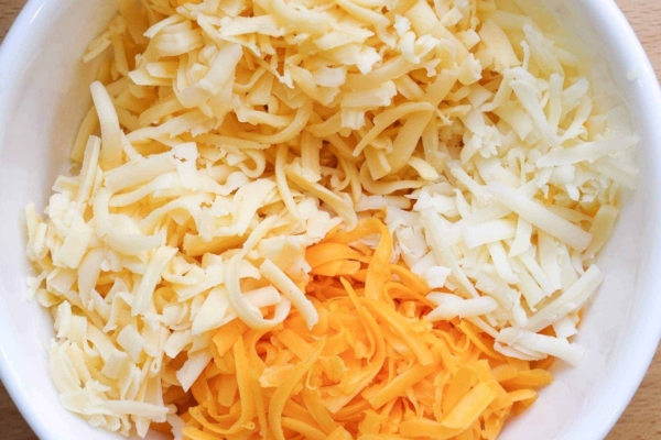 A creamy four cheese macaroni and cheese for the Instant Pot.