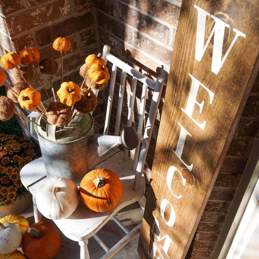 Simple fall porch.