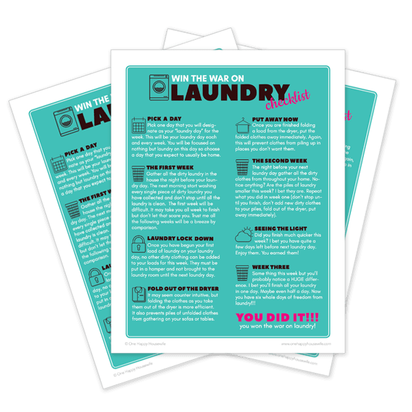 Checklists archives one happy housewife