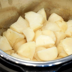 What I love about making mashed potatoes in the Instant Pot: There's no need to drain the potatoes.