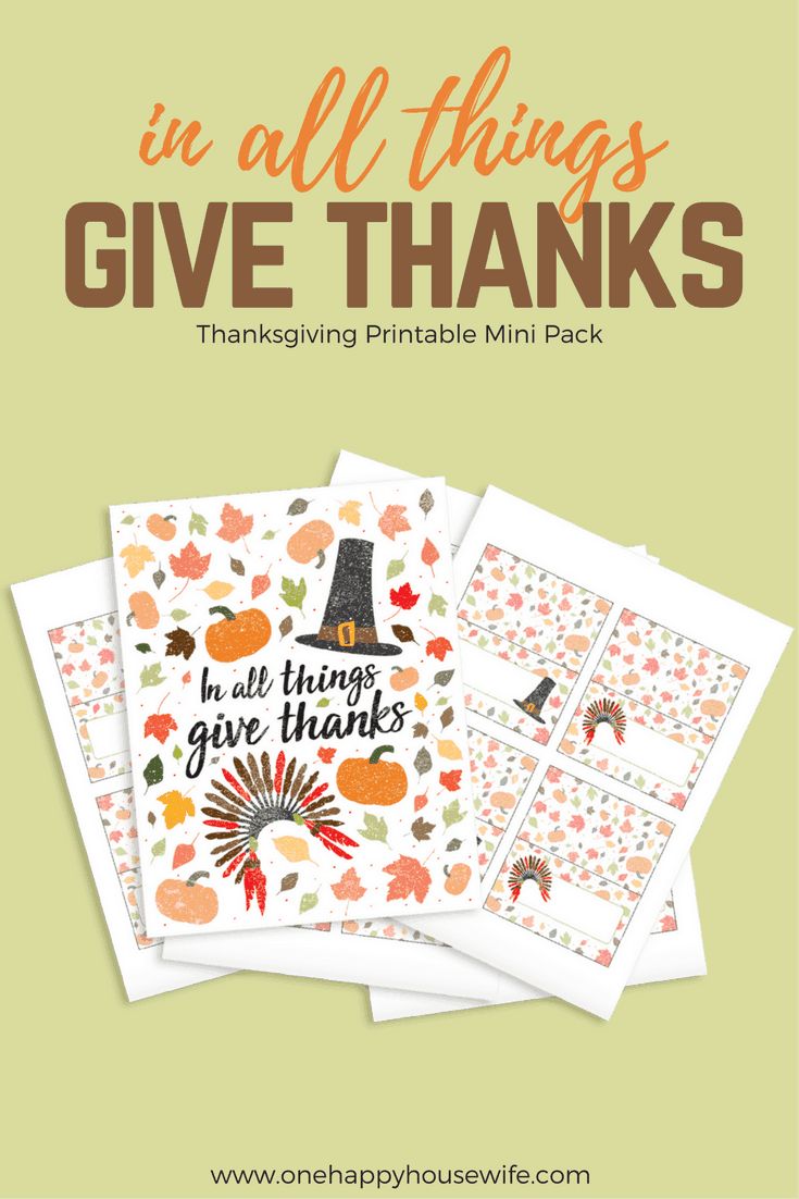 Thanksgiving Printable Mini Pack