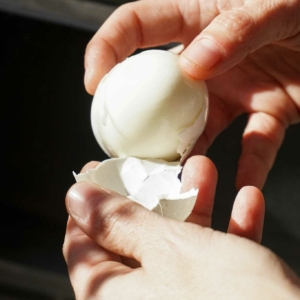 peeling Instant Pot hard boiled eggs