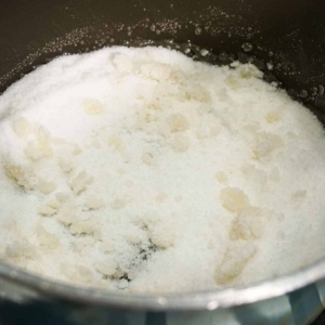 flan ingredients in a pot