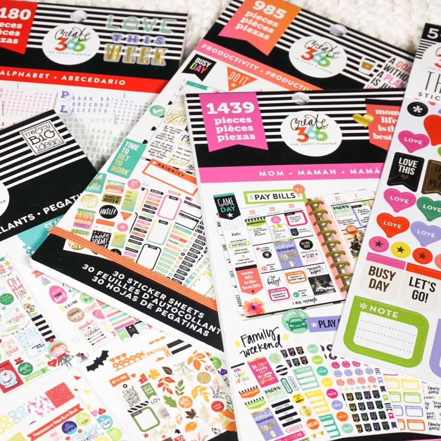 happy planner sticker packs