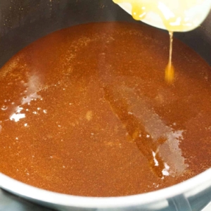 a pot with leche flan caramel