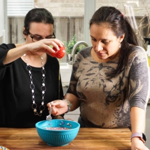 my friend and i showing how to make mexican habanero salsa