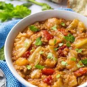 close up of a bowl of soup