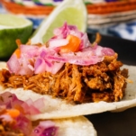 tacos made with cochinitas pibil