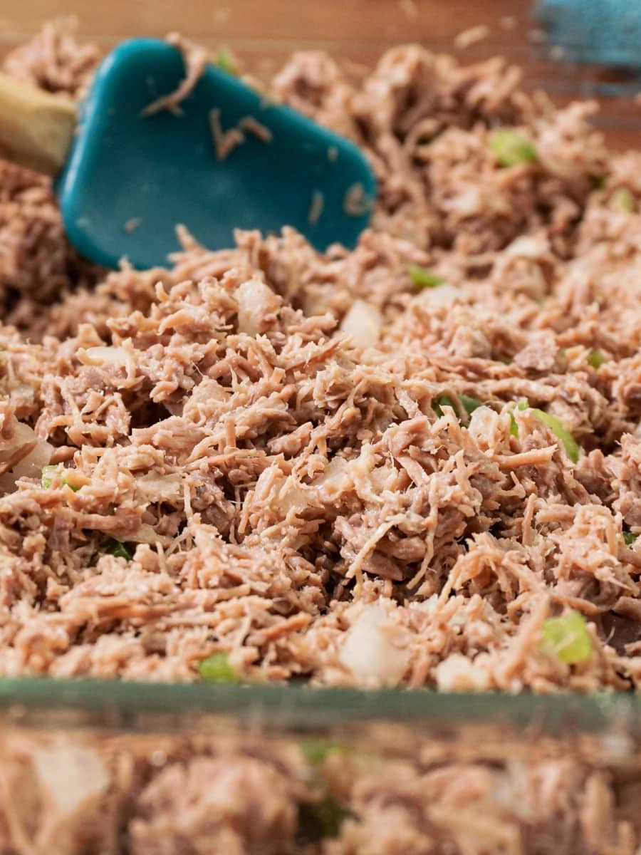 a bowl full of salpicon minced beef