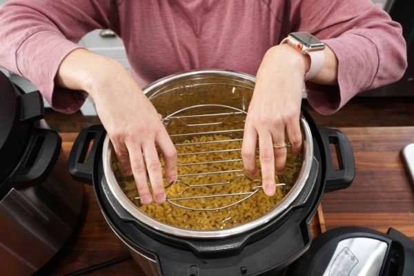 flip the trivet mess free pasta push the trivet down