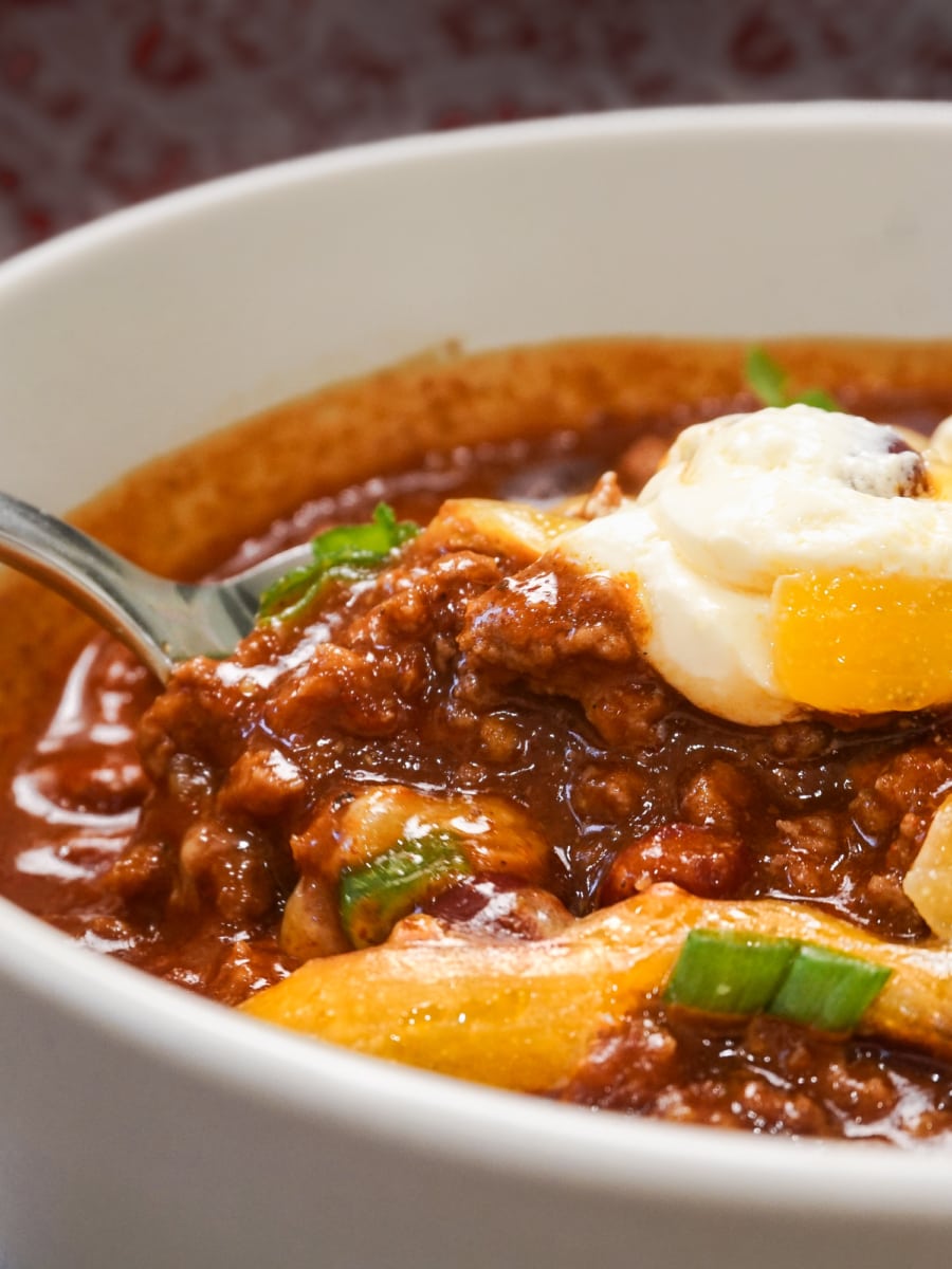 a warm spoonful of texas chili