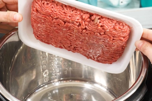 sauteing ground beef instant pot