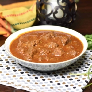 a bowl of ethiopian beef stew