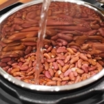 adding water to beans in the instant pot