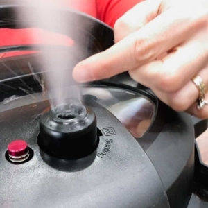 opening the pressure release valve to release pressure from the instant pot