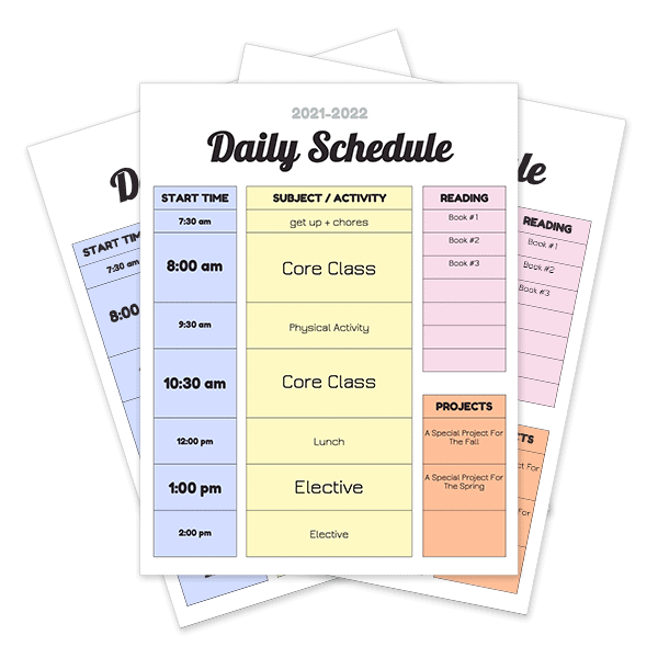 daily schedules combined