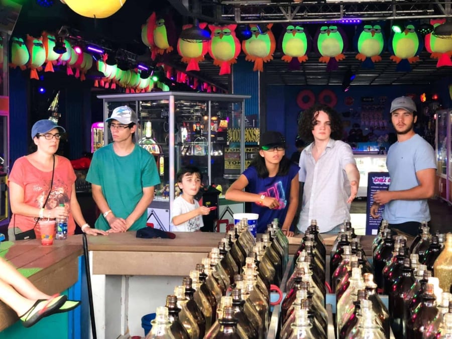 Carnival games are always fun for the kids and a great way to avoid the heat outside when visiting Sea World San Antonio.