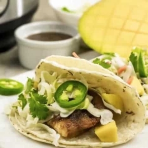 instant pot mango fish tacos