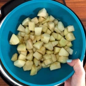 adding chopped granny smith green apples to instant pot