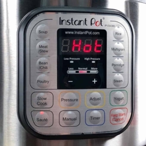 allowing the instant pot to heat up