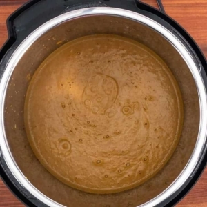 fresh made pumpkin soup in the instant pot