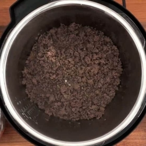 browned ground beef for instant pot spaghetti with meat sauce