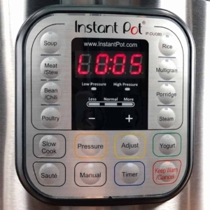 letting the instant pot do a natural pressure release after the tomato soup has finished cooking