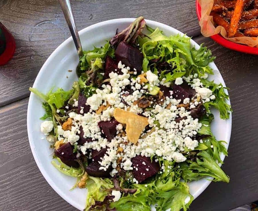 warm beet salad at the cove san antonio