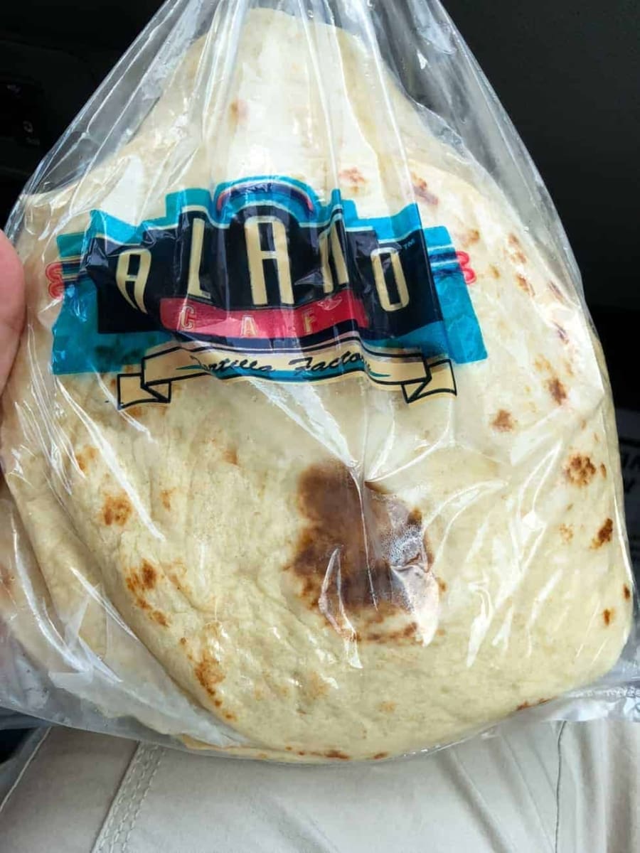 a bag of tortillas at alamo cafe san antonio