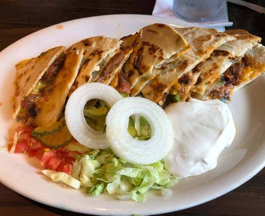 steak and cheese quesadillas at alamo cafe san antonio