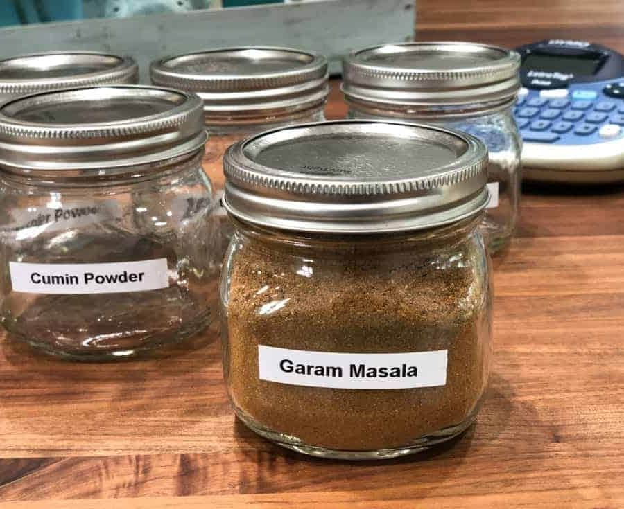 storing spices in a spice jar