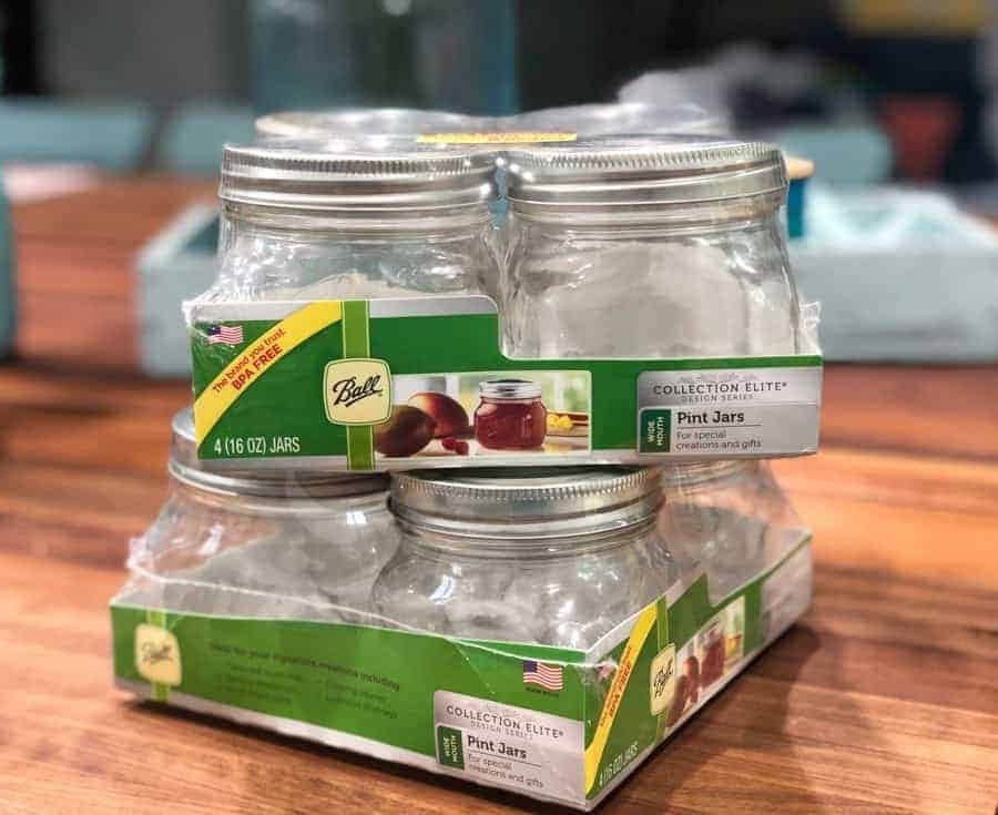 two packs of ball pint jars for spice storage