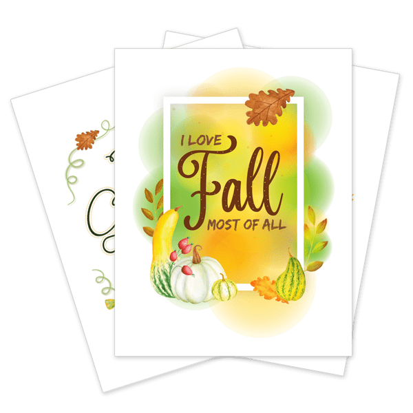 fall printable signs