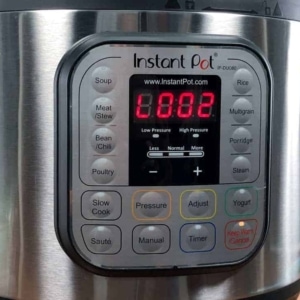 performing a two minute natural pressure release in the instant pot