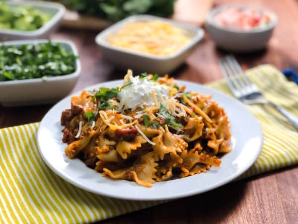 taco flavored instant pot pasta