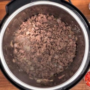 browning ground sirloin for instant pot taco soup