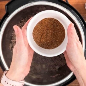 this taco seasoning is a special blend of spices for this instant pot taco soup recipe