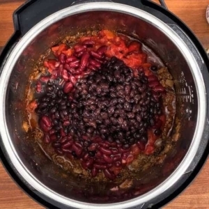 adding black beans to instant pot taco soup